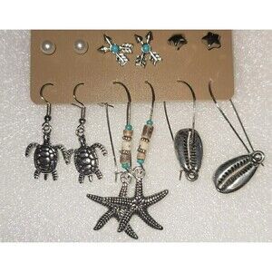 New 6 Pair of Coordinated Nautical Earrings